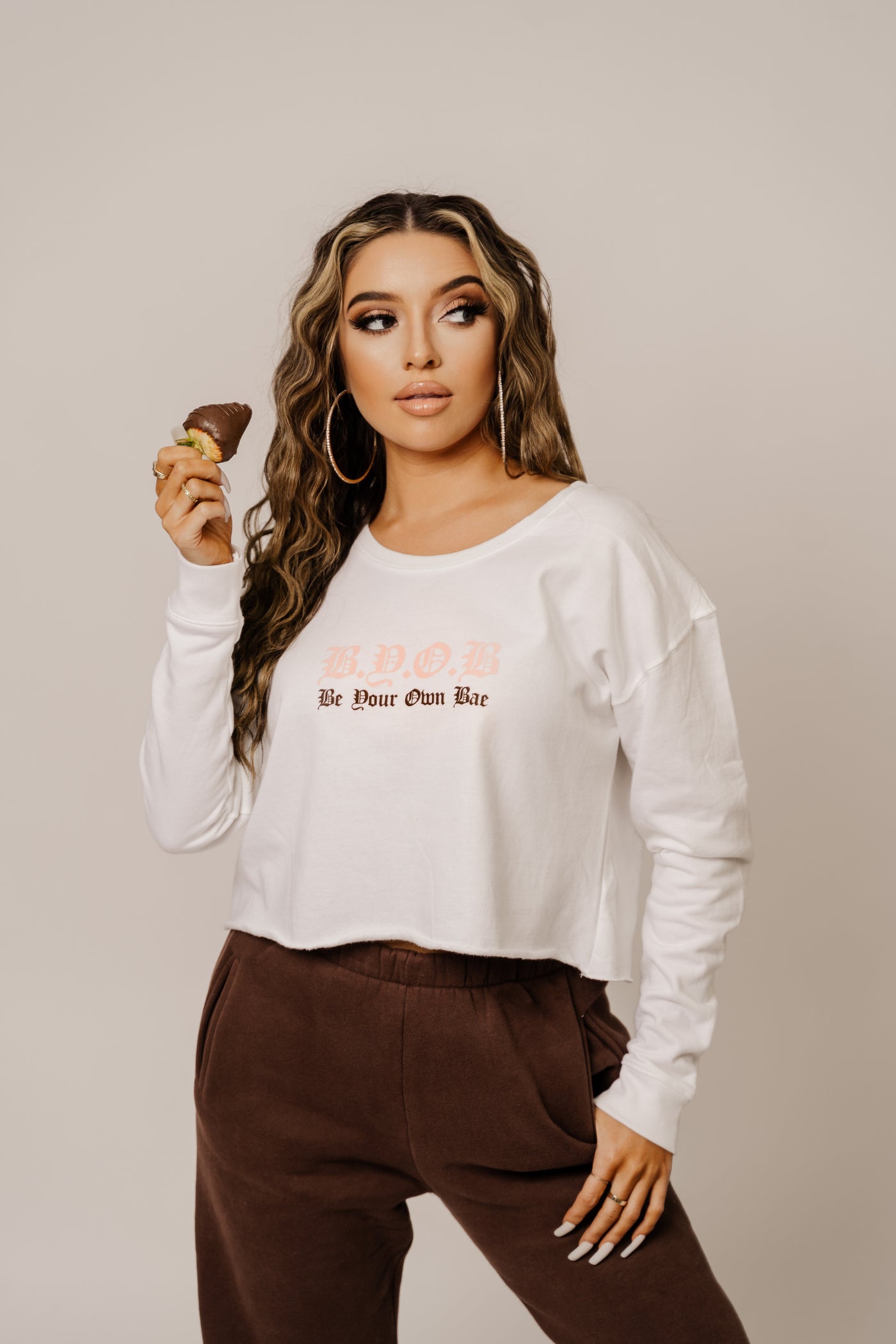 BYOB (Be Your Own Bae) Cropped Crew Neck