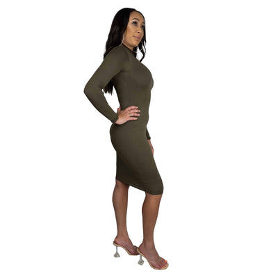 Long Sleeve Dress (Olive)