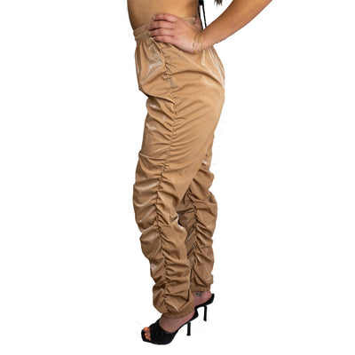 Ruched Joggers (Sand)