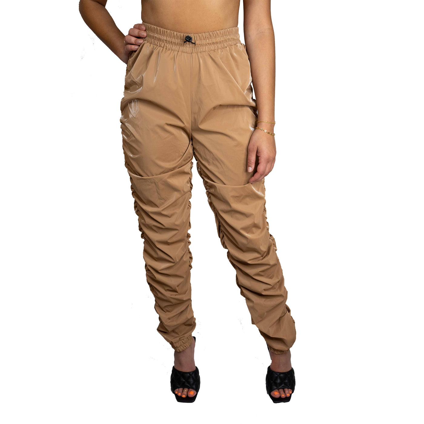 Ruched Joggers (Sand)